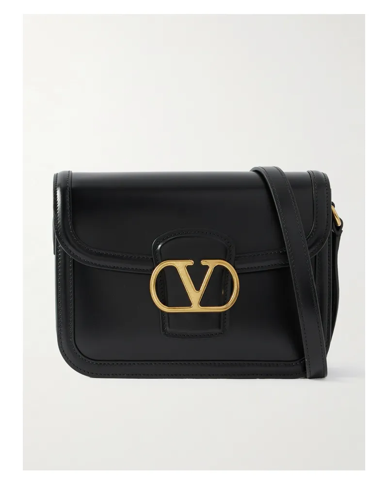 Valentino Garavani 9to5 Kleine Schultertasche Aus Leder - Schwarz Schwarz