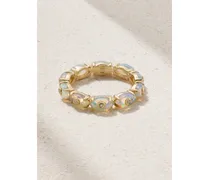 Ring aus 14 karat  mit Opalen Und Diamanten