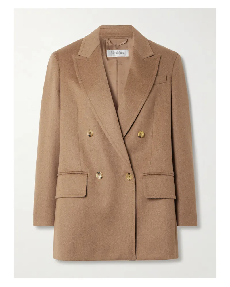Max Mara Olimpia Doppelreihiger Blazer Aus Kamelhaar - Braun Braun