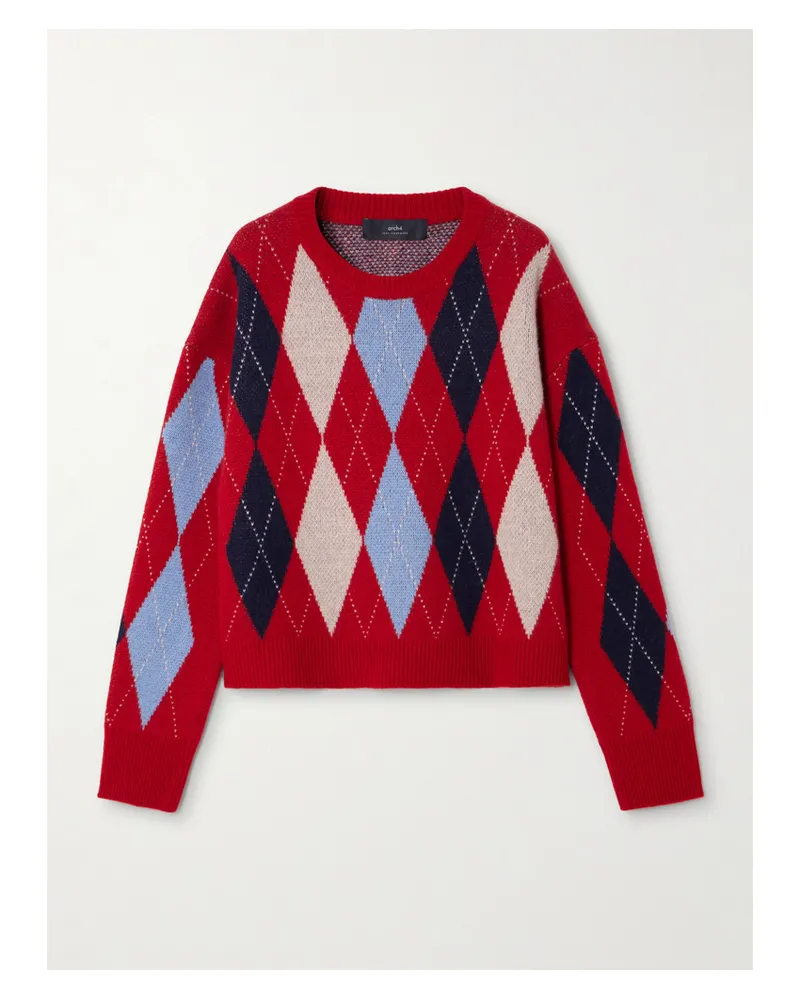 arch4 Chapman Argyle Cashmere Sweater - Multi Multi