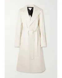 Bottega Veneta Trenchcoat aus Strukturiertem Leder Weiß