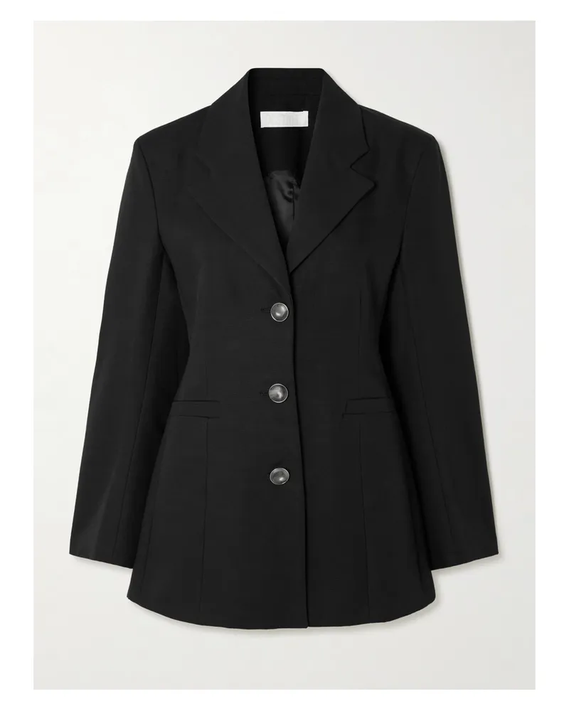 DESTREE Aline Linear Cotton-faille Blazer - Black Black