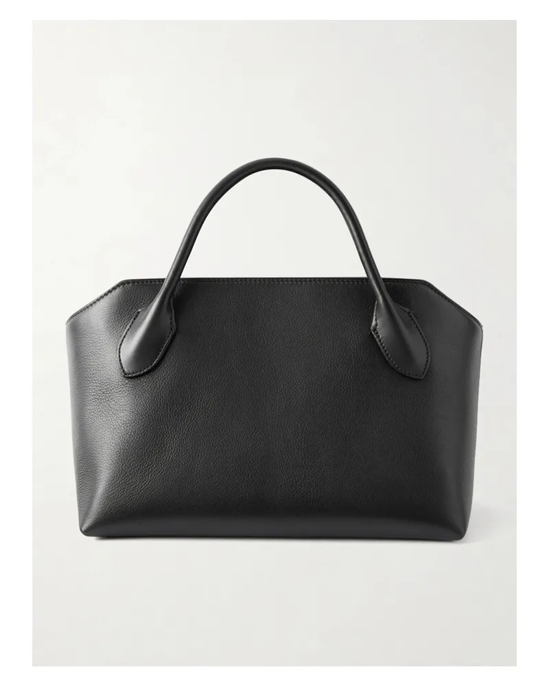 The Row Terrasse Textured-leather Tote - Black Black
