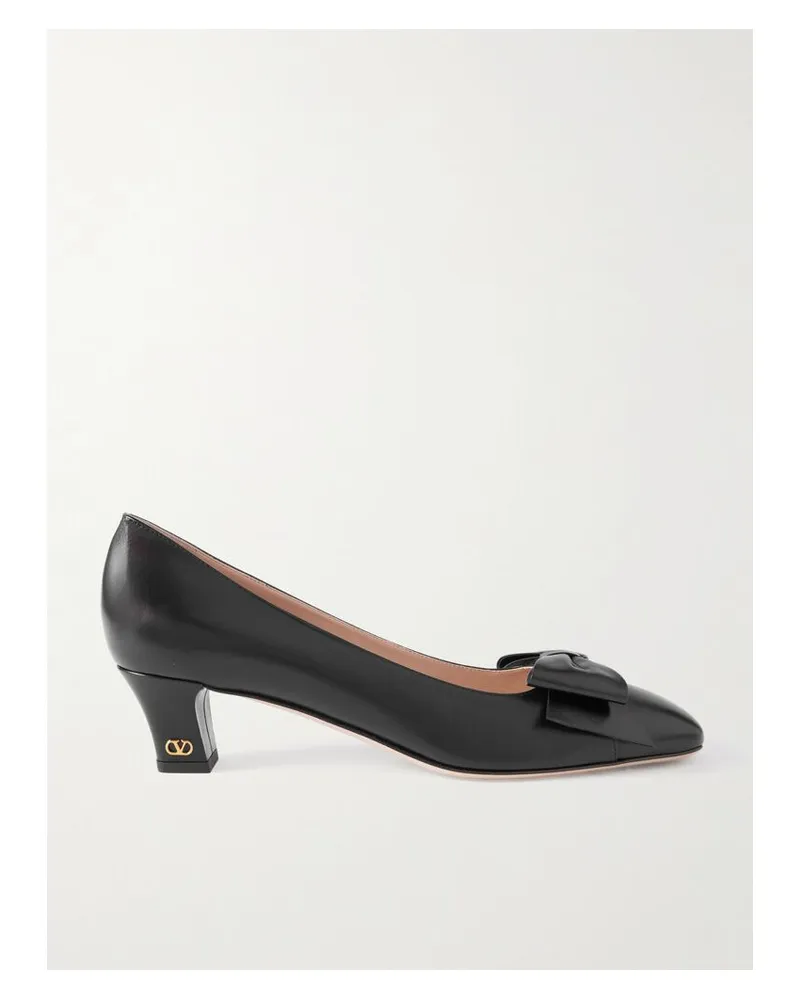 Valentino Garavani Bowow 45 Pumps Aus Leder Mit Schleife - Schwarz Schwarz