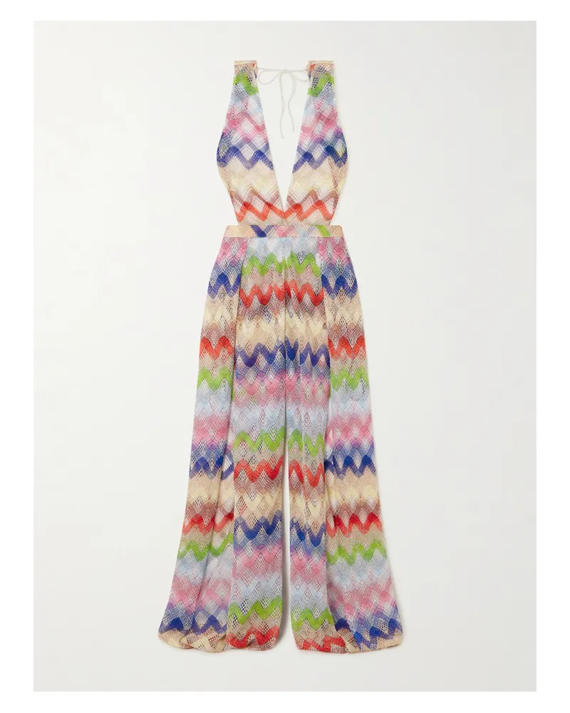Missoni Jumpsuit Aus Metallic-häkelstrick - Mehrfarbig Mehrfarbig