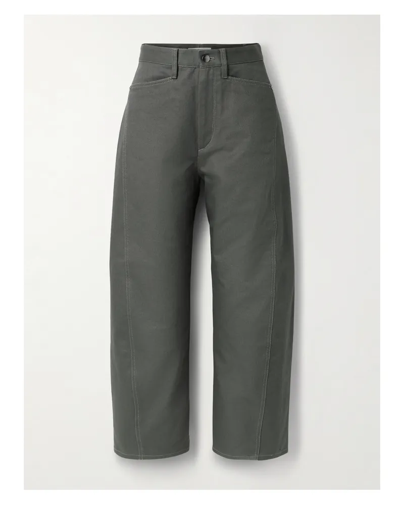 Maria Mcmanus Bow Hoch Sitzende Barrel-jeans Aus Bio-denim - Grau Grau