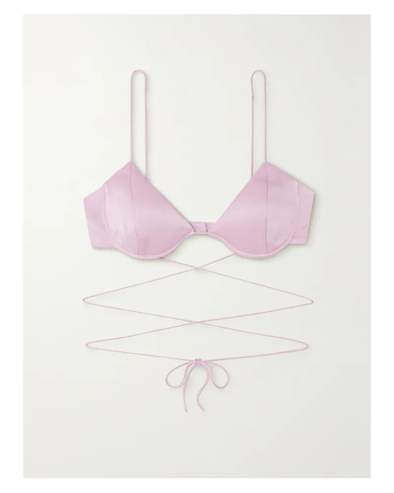 Alex Perry Holt Bustier Aus Glänzendem Crêpe - Lila Lila