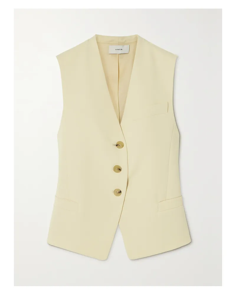 Vince Weste Aus Crêpe Mit Recycelten Fasern - Wollweiß Wollweiß