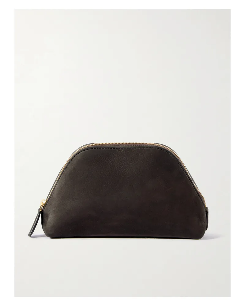 The Row Devon Mini Nubuck Pouch - Brown Brown