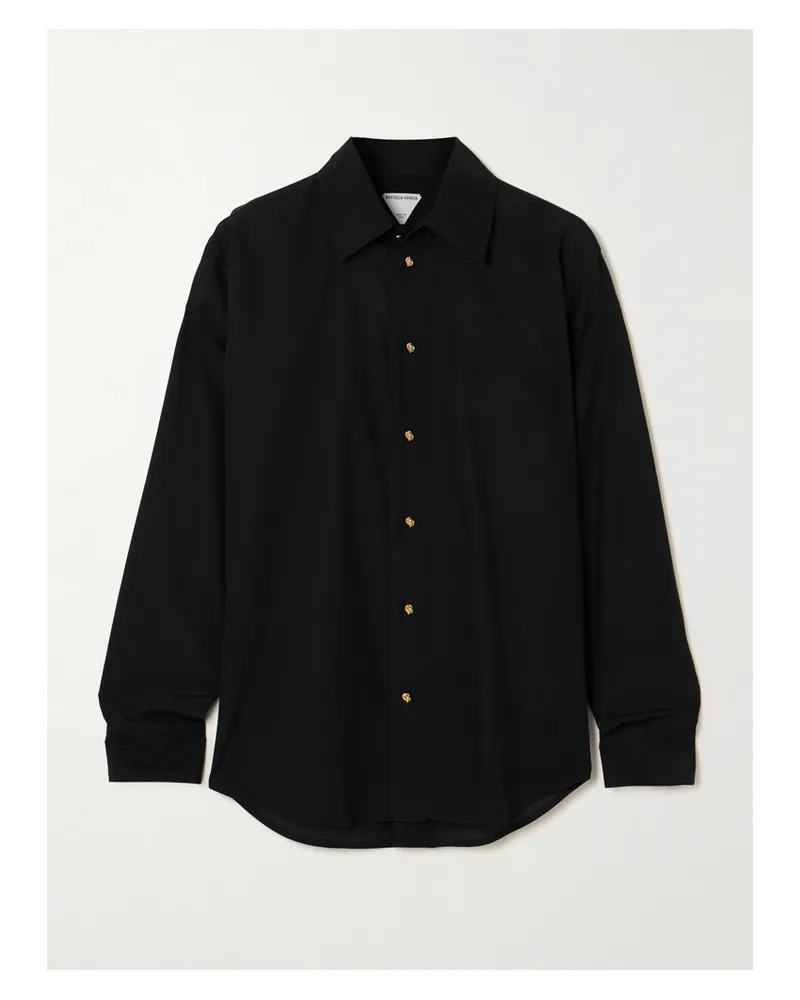 Bottega Veneta Hemd Aus Popeline - Schwarz Schwarz