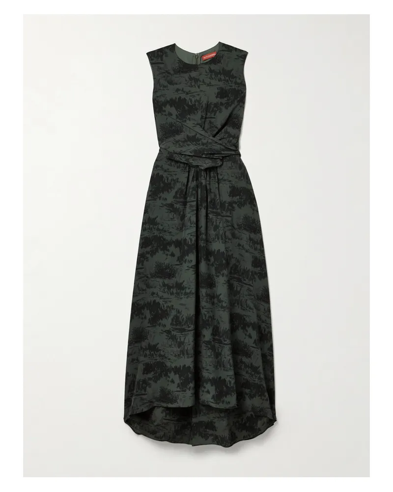 Altuzarra Penny Maxikleid Aus Bedrucktem Crêpe De Chine Aus Seide Mit Wickeleffekt - Grau Grau