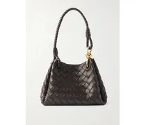 Parachute Small Intrecciato Leather Shoulder Bag - Brown