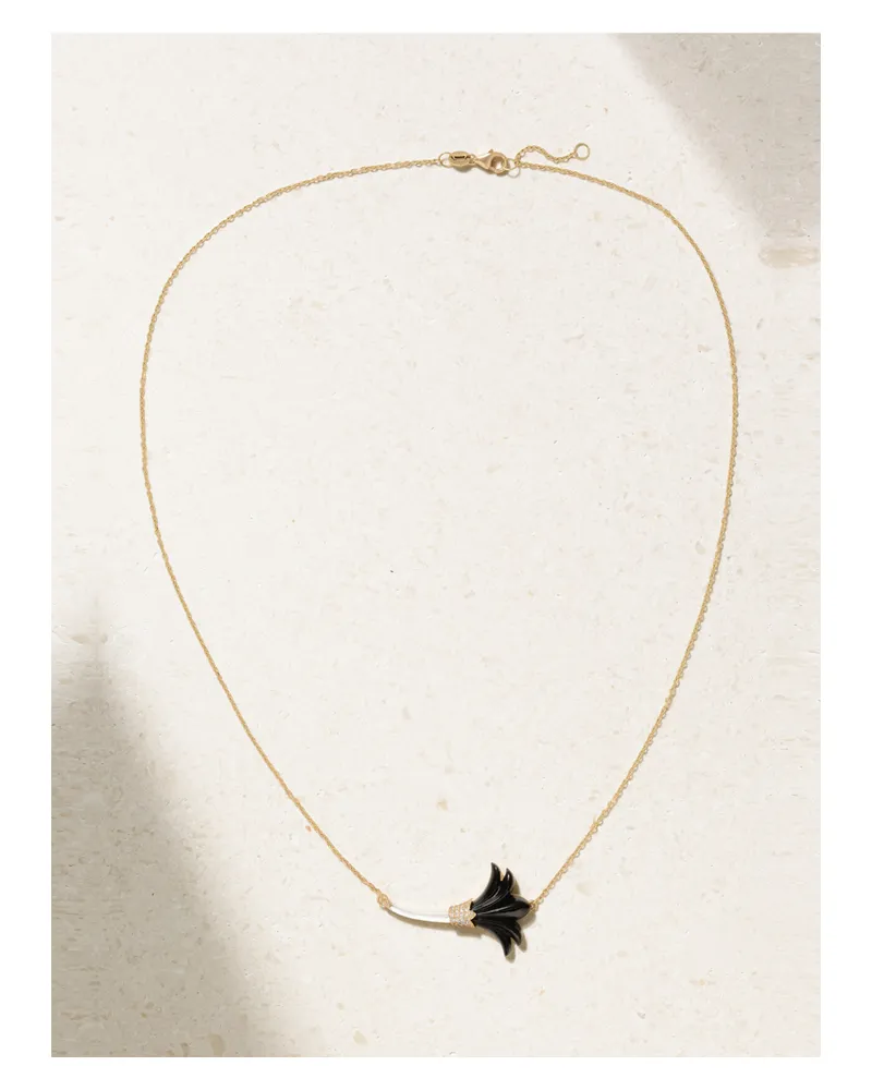 L’Atelier Nawbar Kette Aus 18 Karat Gold Mit Mehreren Steinen Gold