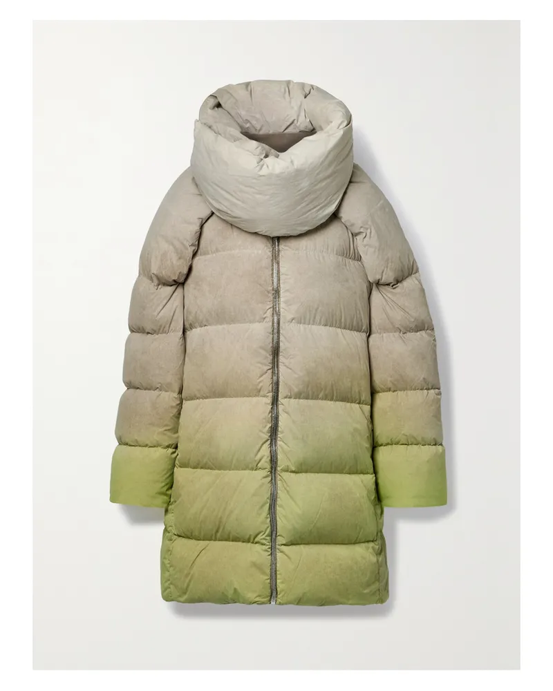 Rick Owens Wendbare Daunenjacke Aus Gestepptem Shell Mit Farbverlauf - Grün Grün