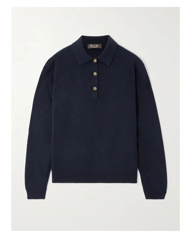 Loro Piana Pullover Aus Kaschmir Mit Polokragen - Blau Blau