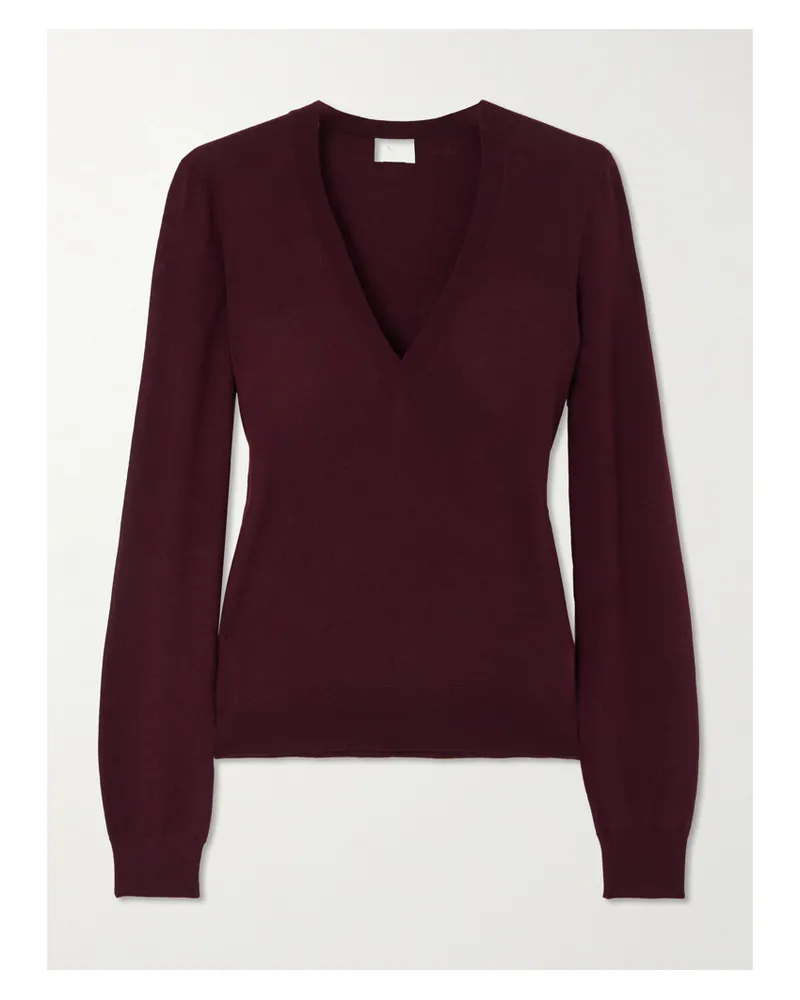Saint Laurent Wollpullover - Burgunder Burgunder