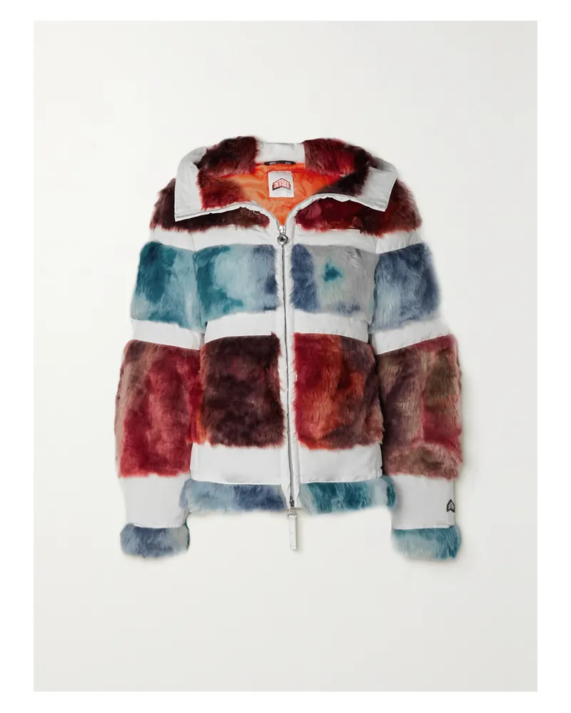 Jet Set Paola Wattierte Jacke Aus Faux Fur Und Shell Mit Kapuze - Weiß Weiß