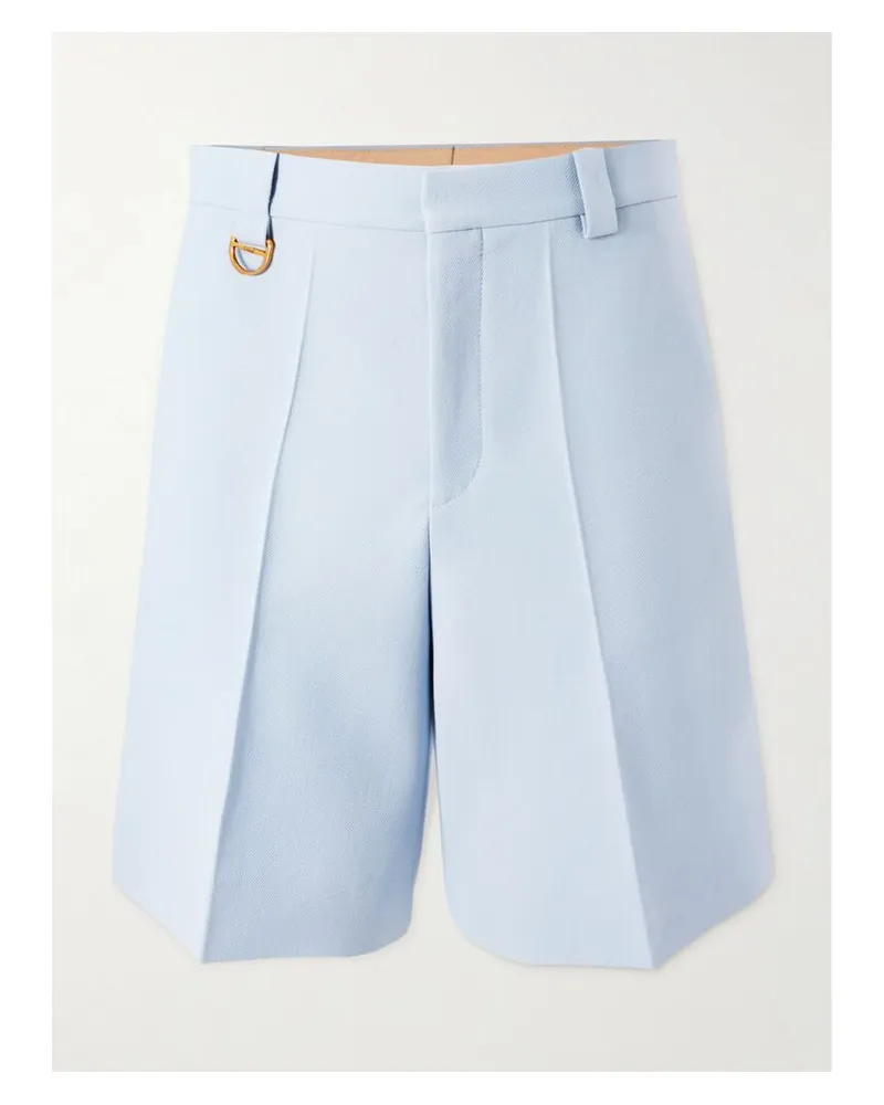 Chloé Shorts Aus Woll-crêpe - Blau Blau