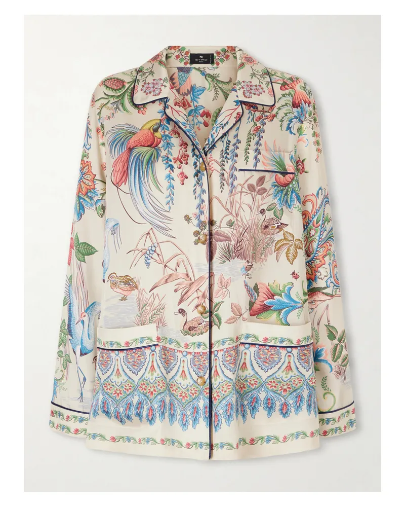 Etro Hemd Aus Bedrucktem Satin - Mehrfarbig Mehrfarbig