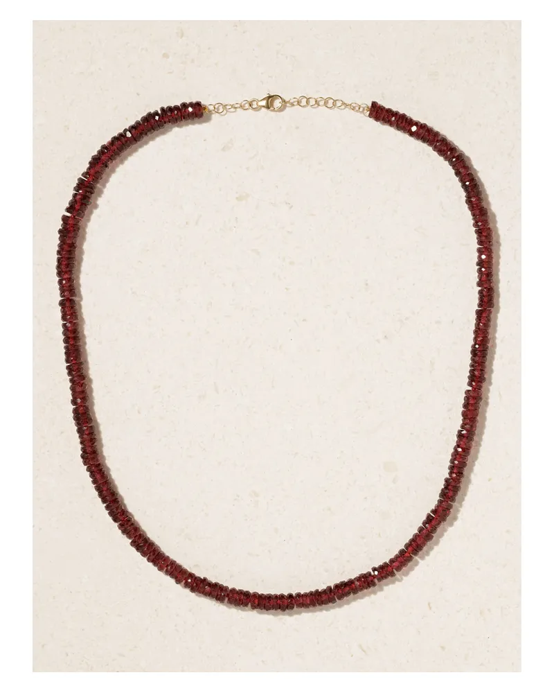 JIA JIA Gold Garnet Necklace - Red Red