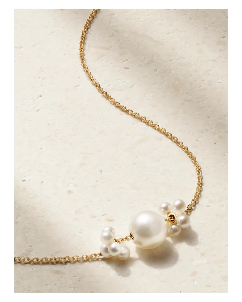 Sophie Bille Brahe Orangerie De Perles Kette Aus 14 Karat Gold Mit Perlen Gold
