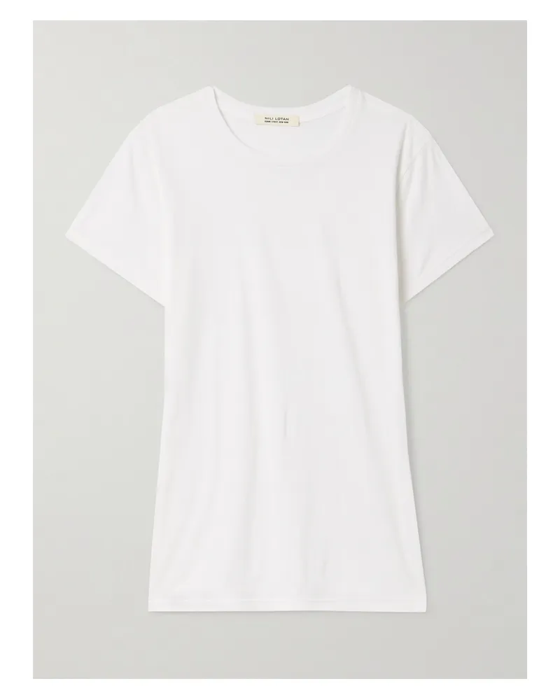 Nili Lotan Lana T-shirt Aus Baumwoll-jersey - Weiß Weiß