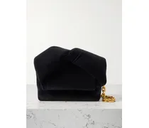 Twister Small Velvet Tote - Black