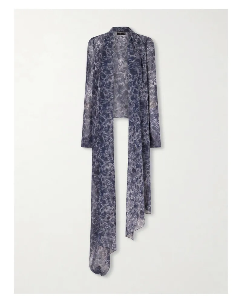 Cortana Meena Printed Silk-chiffon Blouse - Blue Blue