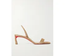 O Condora 55 Slingback-sandalen Aus Veloursleder - Neutral