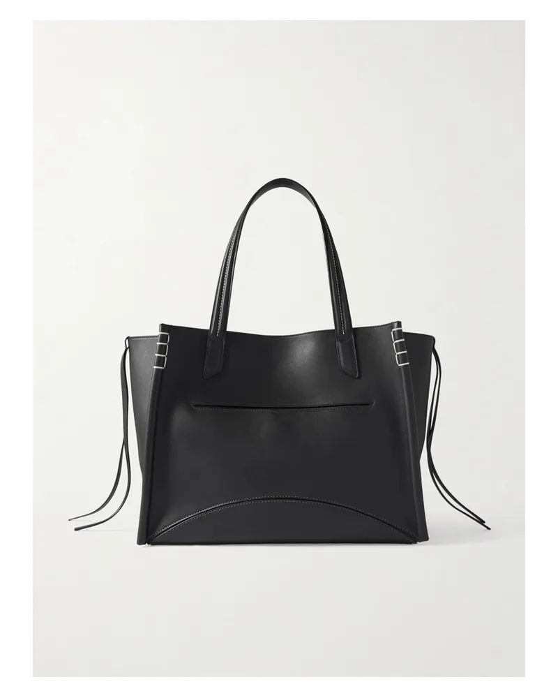 J.W.Anderson Loafer Cabas Tasseled Leather Shoulder Bag - Black Black