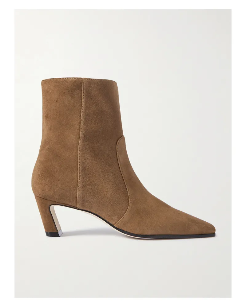 Stuart Weitzman Stassi Ankle Boots Aus Veloursleder - Neutral Neutral