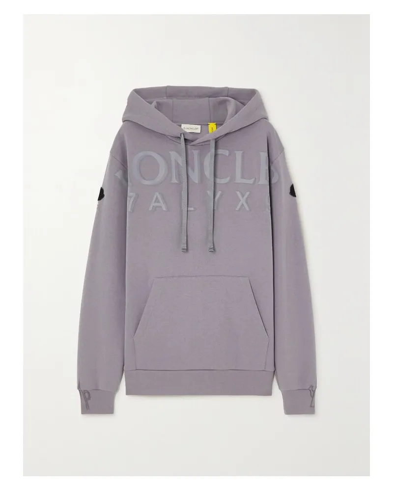 Moncler 1017 Alyx 9sm Hoodie Aus Jersey Aus Einer Baumwollmischung Mit Print - Lila Lila