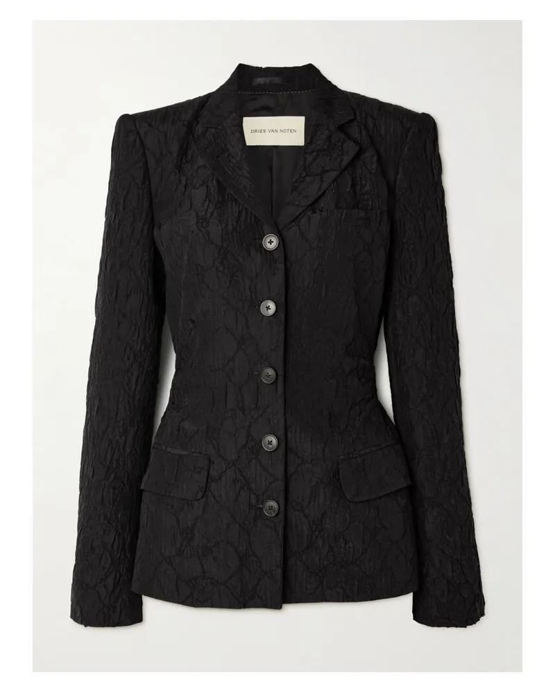 Dries van Noten Billy Blazer Aus Jacquard - Schwarz Schwarz