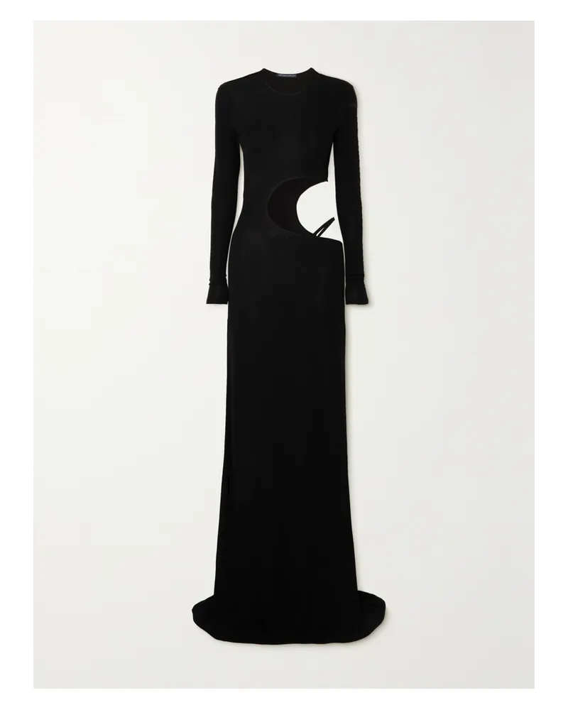 Zeynep Arcay Maxikleid Aus Jersey Mit Cut-out - Schwarz Schwarz