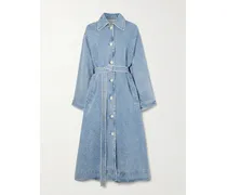 Maria Mcmanus Oversized Organic And Recycled Denim Trench Coat - Blue