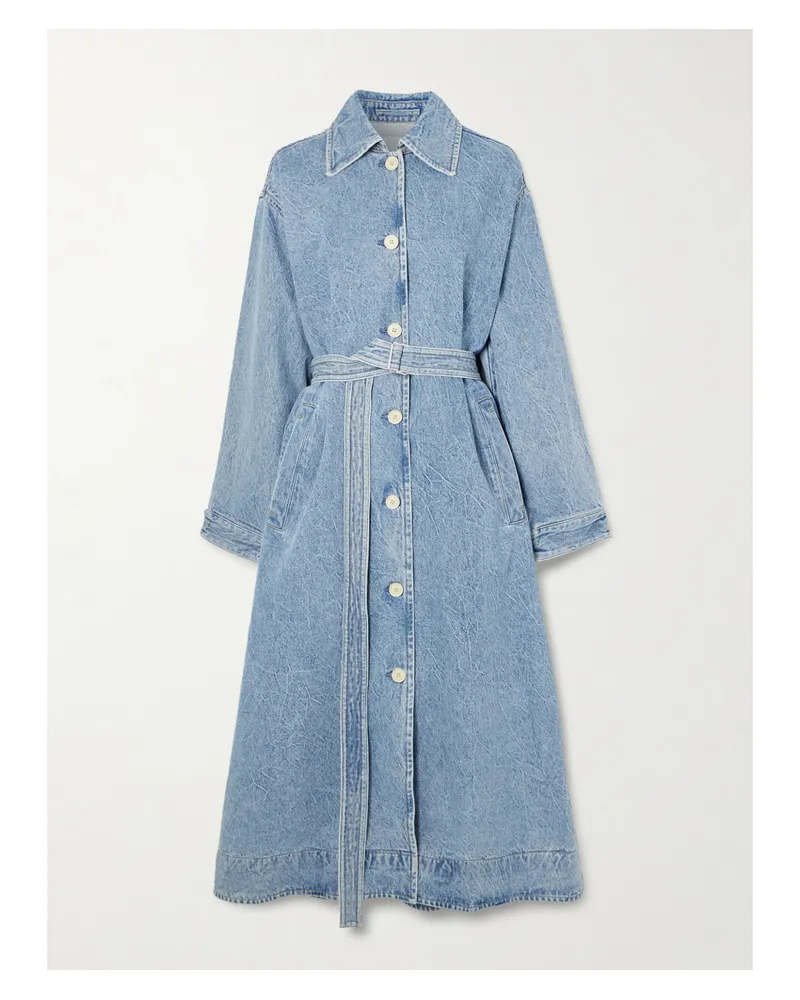 AGOLDE Maria Mcmanus Oversized Organic And Recycled Denim Trench Coat - Blue Blue