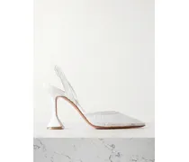 Holli Slingback-pumps Aus Spitze Und Leder - Elfenbein
