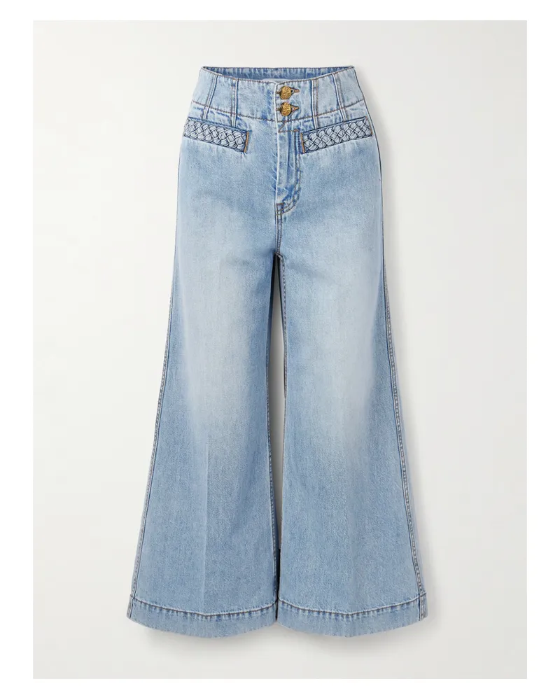 Zimmermann Wanderlust Verkürzte Jeans Mit Weitem Bein - Blau Blau