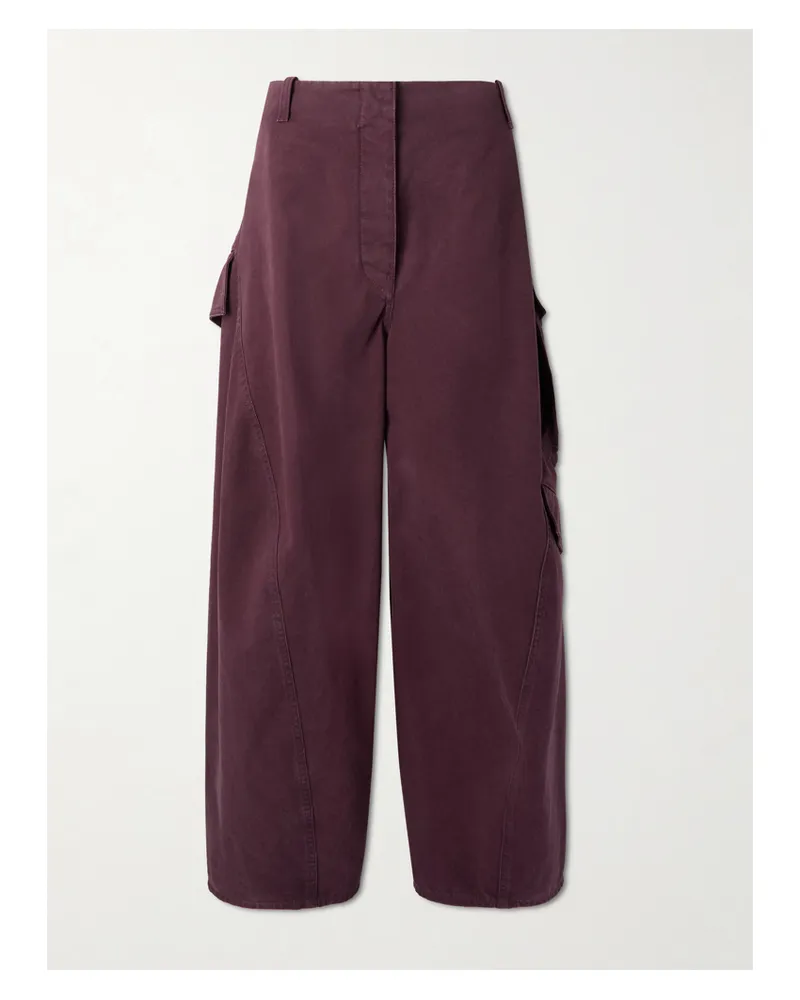 Alaïa Barrel-hose Aus Baumwoll-twill - Burgunder Burgunder