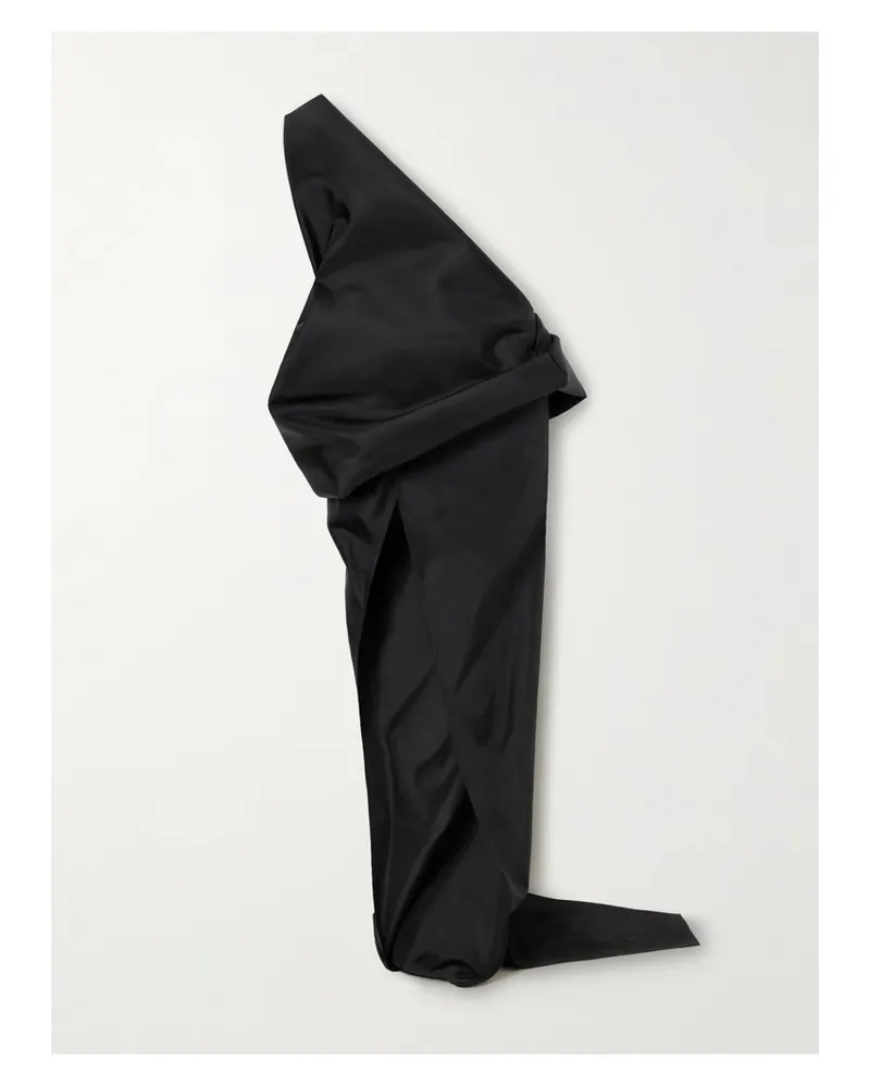 Rick Owens Draped Woven Maxi Skirt - Black Black