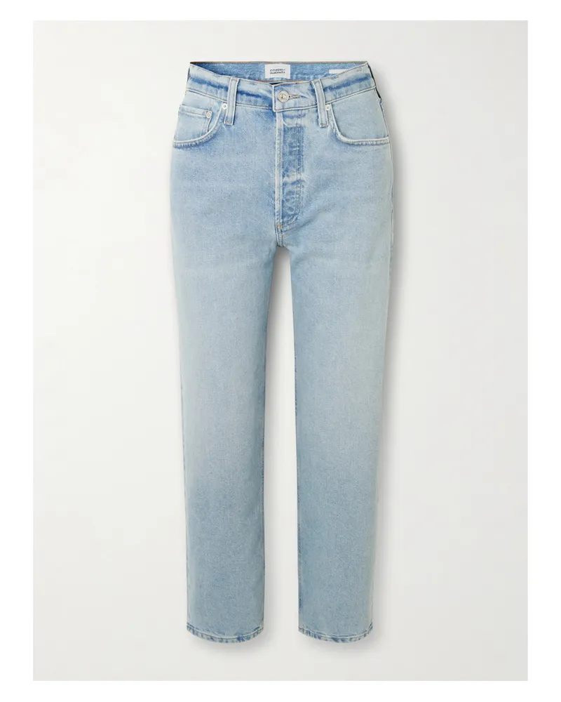Citizens of humanity Delfina Hoch Sitzende Jeans Mit Geradem Bein - Blau Blau