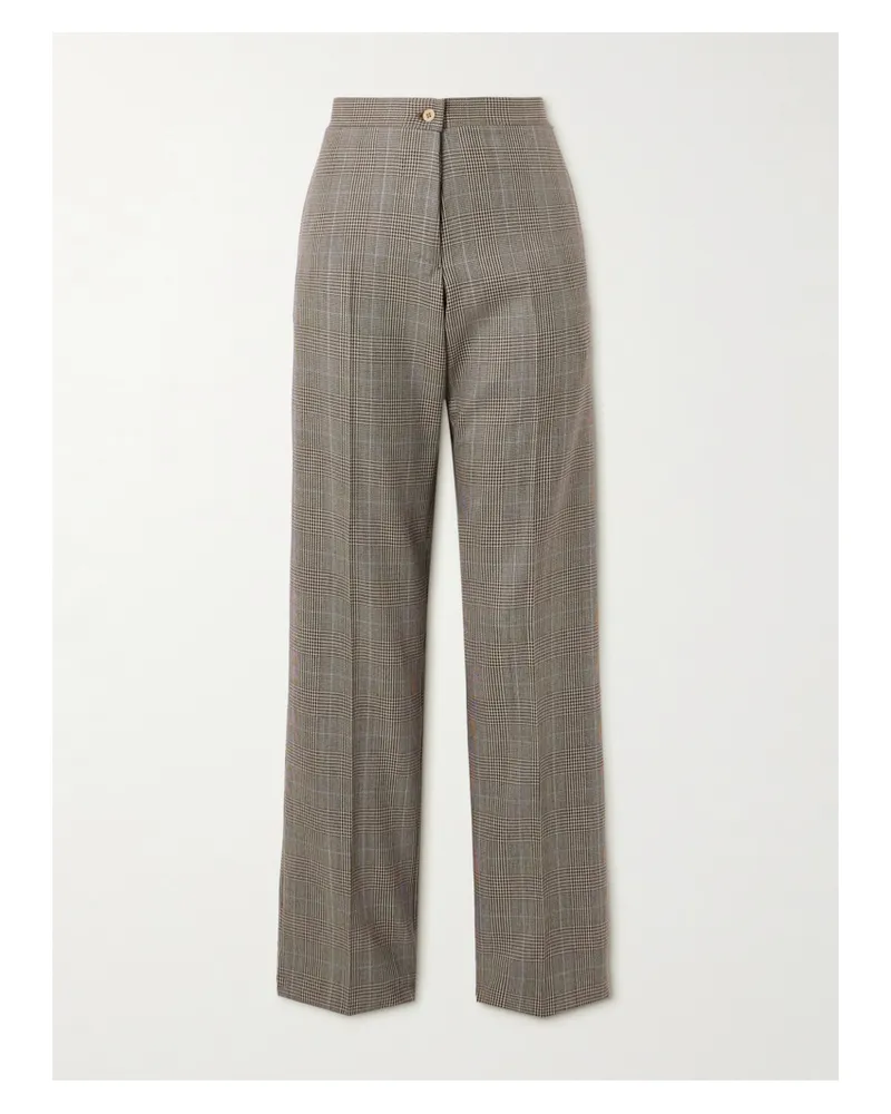 Giuliva Heritage Collection Janice Hose Mit Geradem Bein Aus Wolle Mit Hahnentrittmuster - Braun Braun