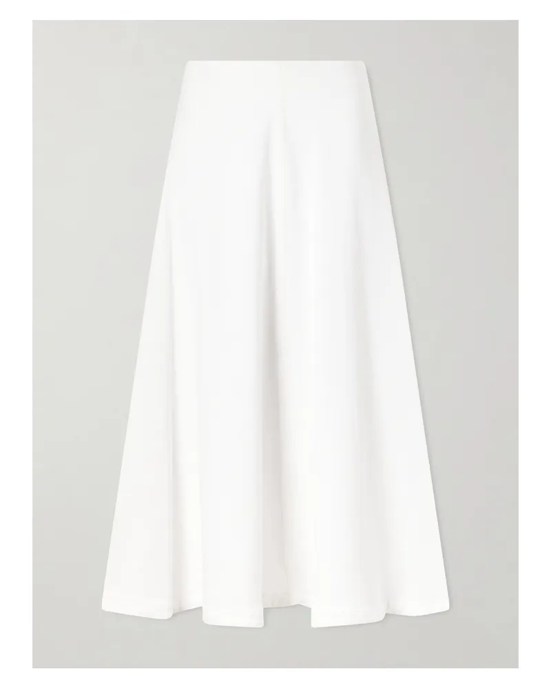 Altuzarra Varda Paneled Cotton-blend Midi Skirt - White White
