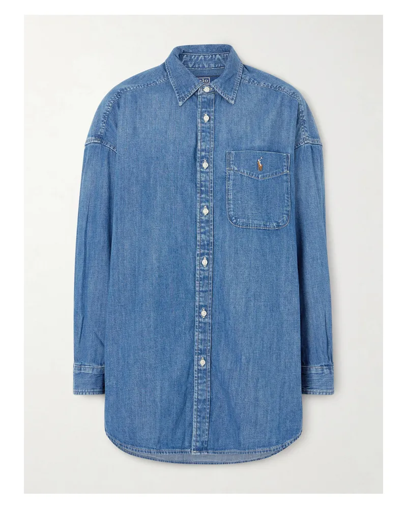 Ralph Lauren Jeanshemd Mit Stickerei - Blau Blau