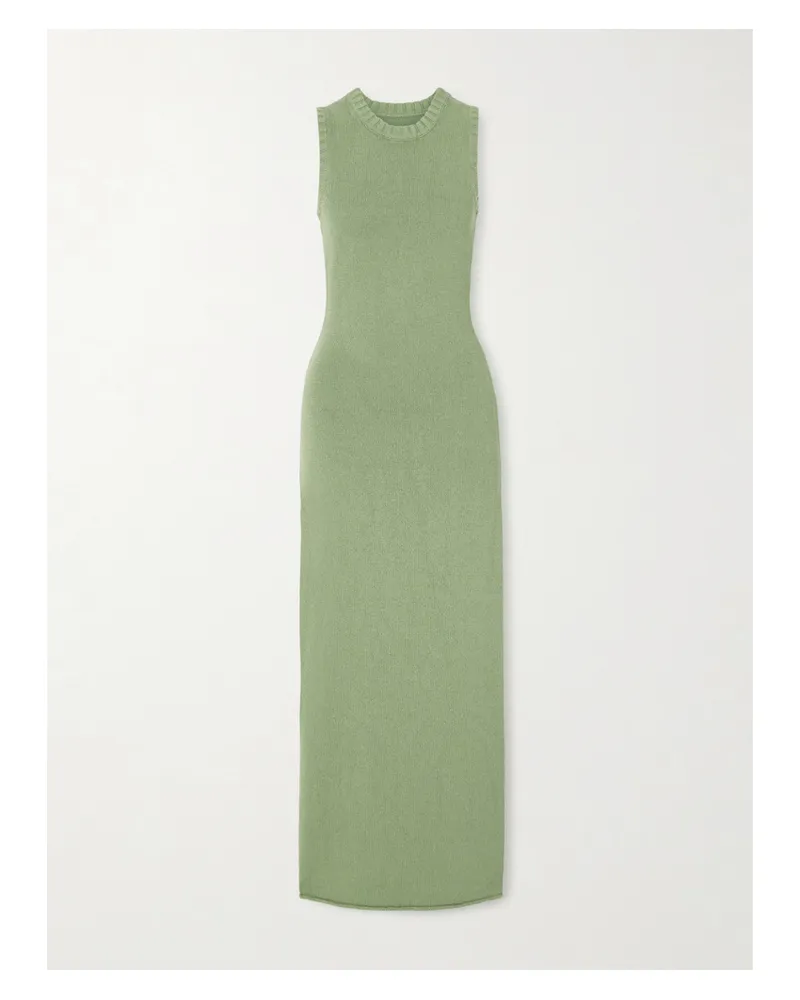 SIR Lula Open-back Knitted Maxi Dress - Green Green