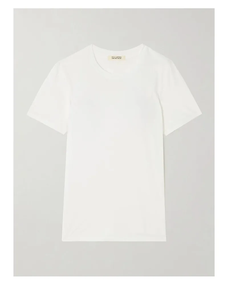Nili Lotan Mariela T-shirt Aus Baumwoll-jersey - Weiß Weiß