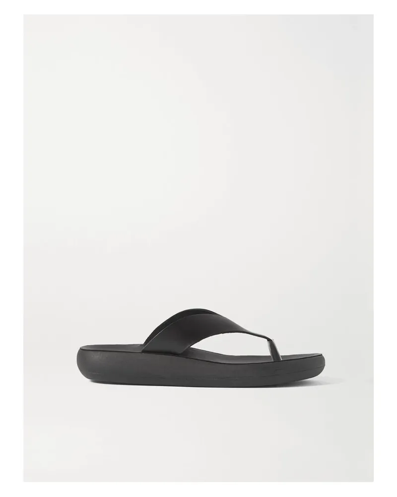 Ancient Greek Sandals Charys Zehensandalen Aus Leder - Schwarz Schwarz