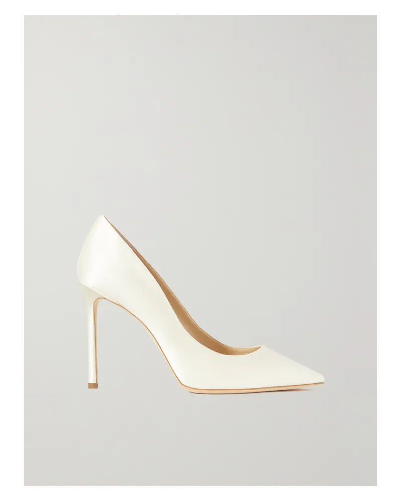Jimmy Choo Romy 100 Satin Pumps - White White