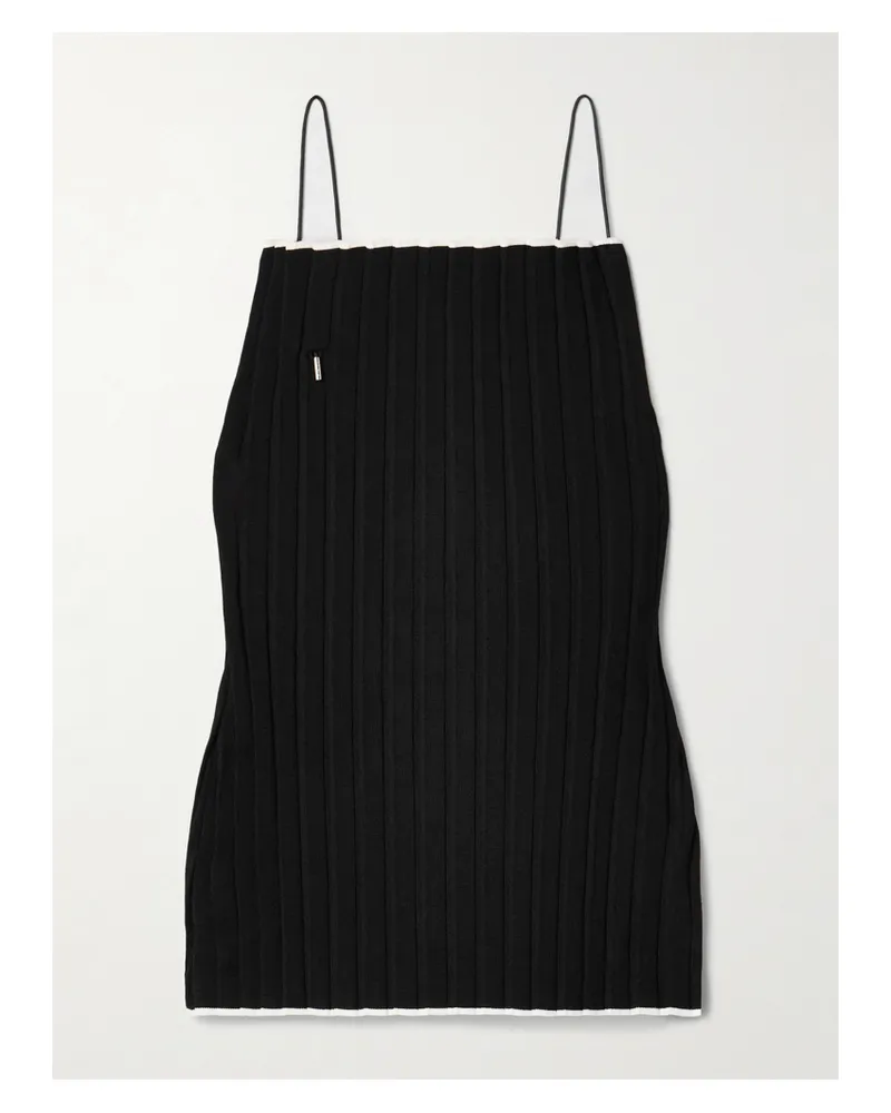 Jacquemus Maille Top Aus Rippstrick - Schwarz Schwarz