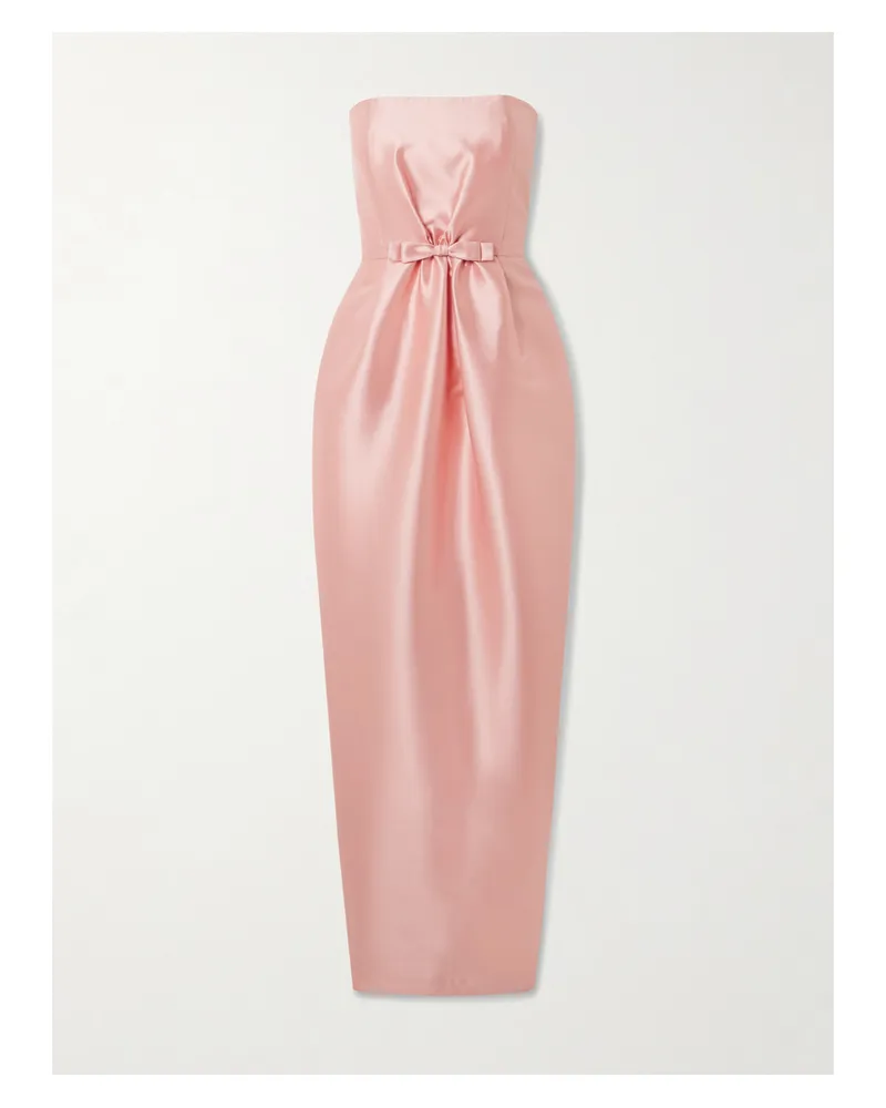 BERNADETTE Lenette Trägerlose Robe Aus Taft Mit Schleife - Pink Pink